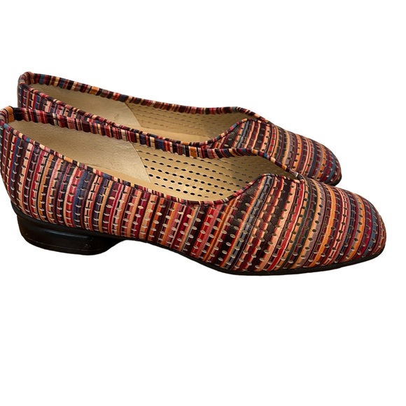 Brunate Made in Italy Colorful Perforated Leather Loafer Pump Size Women's 36 - Picture 1 of 11